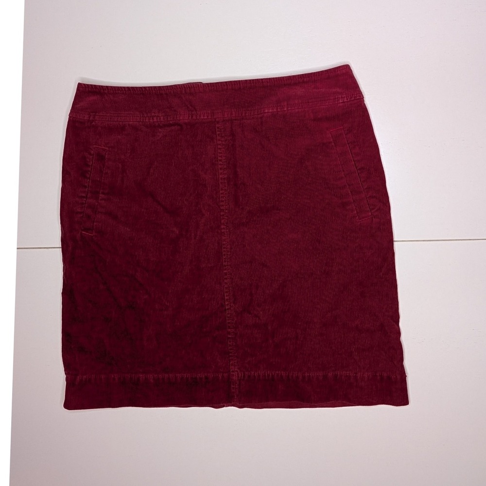 Talbots Corduroy Skirt Red Casual Career‎ Office Professional 6 Petite